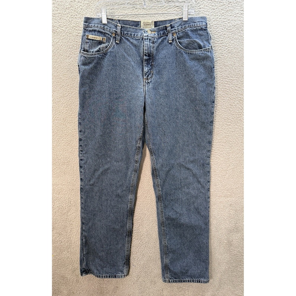 CE Schmidt Jeans‎ Womens 16x34 Blue Relaxed Flannel Lined Workwear Chore Barn